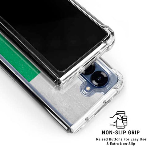 Bulgarian Flag Distressed Galaxy Z Fold6 Clear Case
